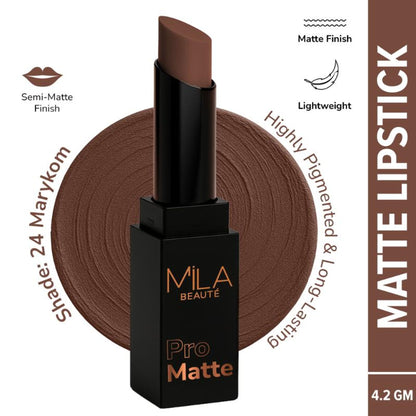 Mila Beauté Pro Matte Long Lasting Creamy Matte Finish Lipstick - Marykom