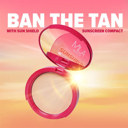 Mila Beauté Sun Shield Sunscreen Matt SPF 50 PA+++ UV Protection Compact - 03 Beige
