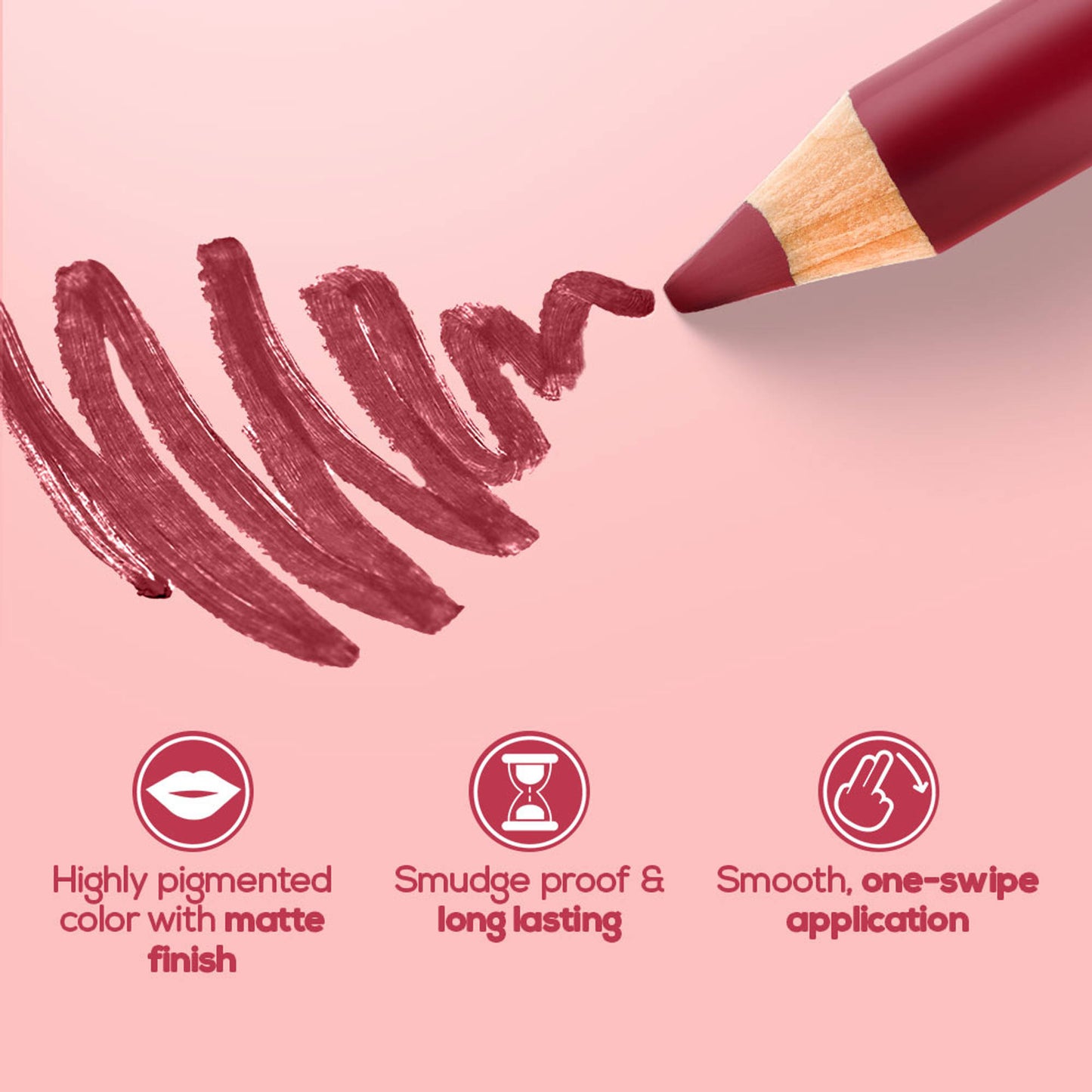RENEE Ultra Define Matte Lip Liner, Long Lasting, Smudge Proof, Full Coverage, High Pigment, Set of 12