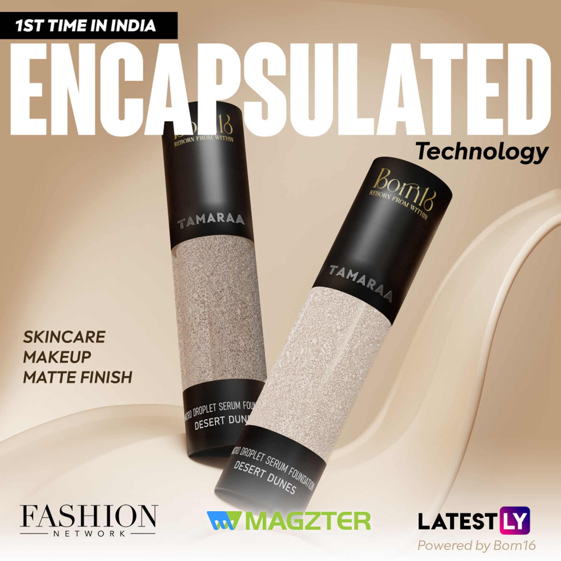 Born16 Tamaraa Micro Droplet Serum Foundation - Castle Cream