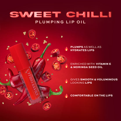 Makeup Revolution Heart Revolution Sweet Chilli Plumping Lip Oil - Red