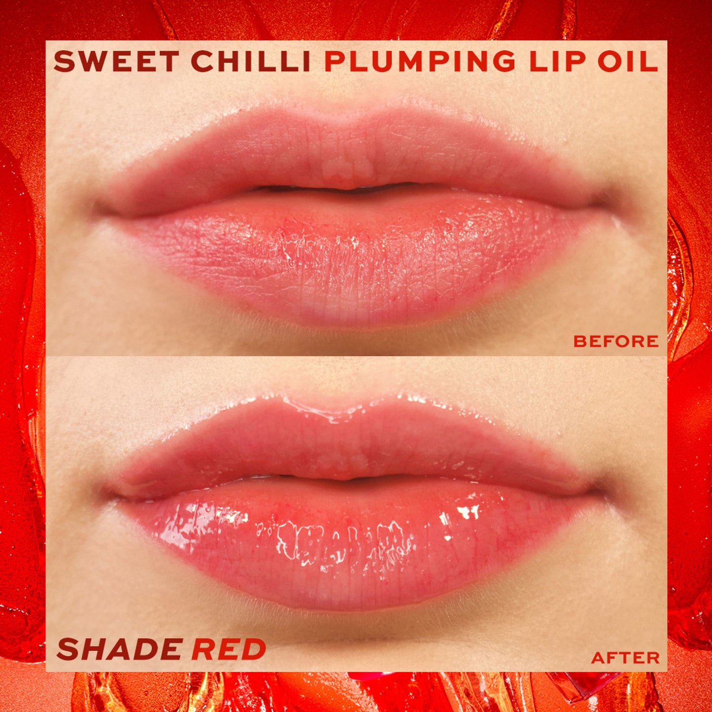 Makeup Revolution Heart Revolution Sweet Chilli Plumping Lip Oil - Red