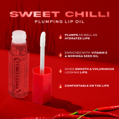 Makeup Revolution Heart Revolution Sweet Chilli Plumping Lip Oil - Clear