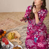 Dhiyona IE Women Floral Printed Regular Pure Cotton Kurta with Trousers
