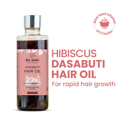 Nat Habit Hibiscus Amla Hair Growth & Thickening Hair Oil For Dry & Frizzy Hairs, Costor & Coconut