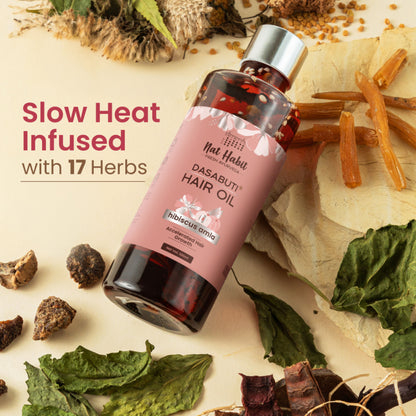 Nat Habit Hibiscus Amla Hair Growth & Thickening Hair Oil For Dry & Frizzy Hairs, Costor & Coconut