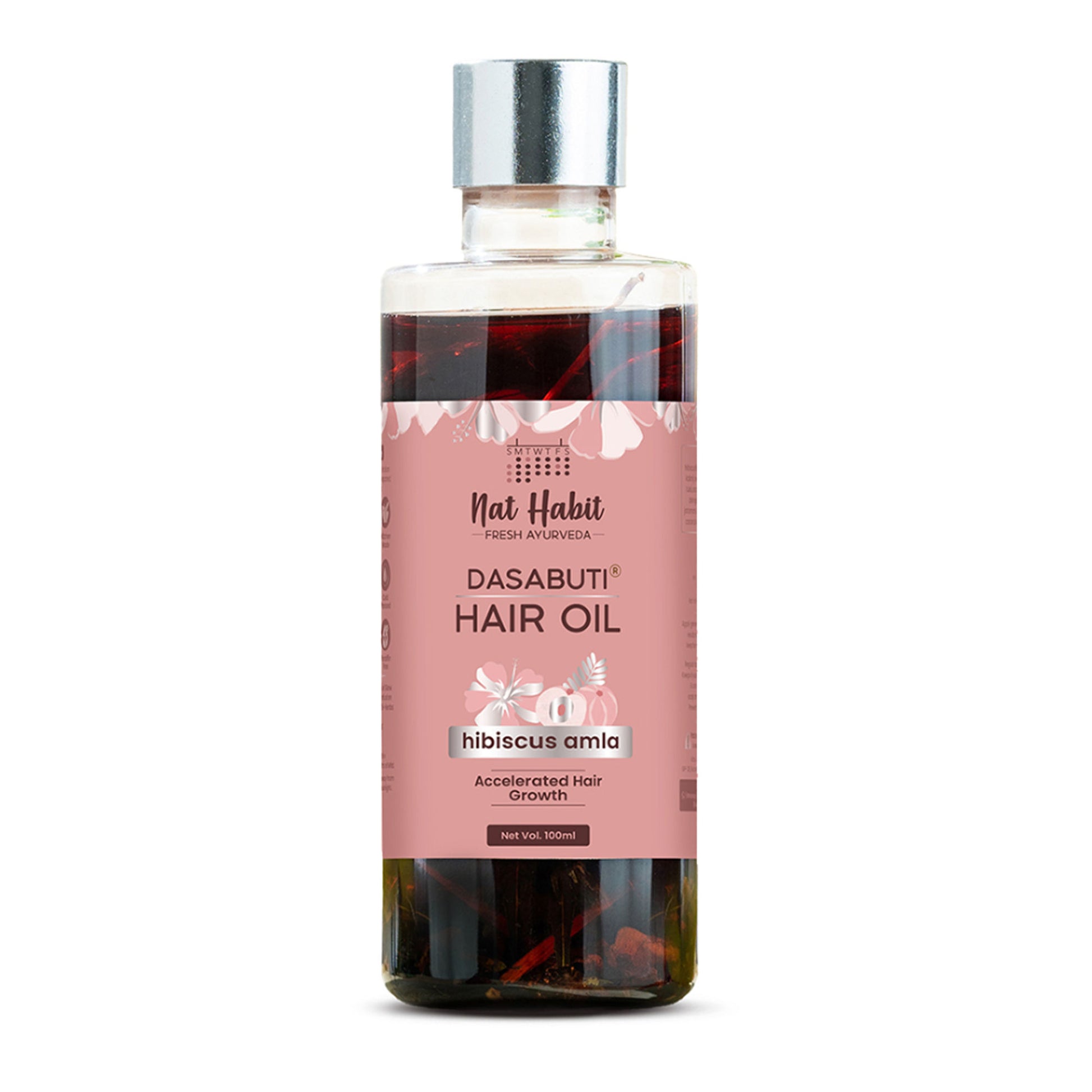 Nat Habit Hibiscus Amla Hair Growth & Thickening Hair Oil For Dry & Frizzy Hairs, Costor & Coconut