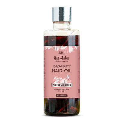 Nat Habit Hibiscus Amla Hair Growth & Thickening Hair Oil For Dry & Frizzy Hairs, Costor & Coconut