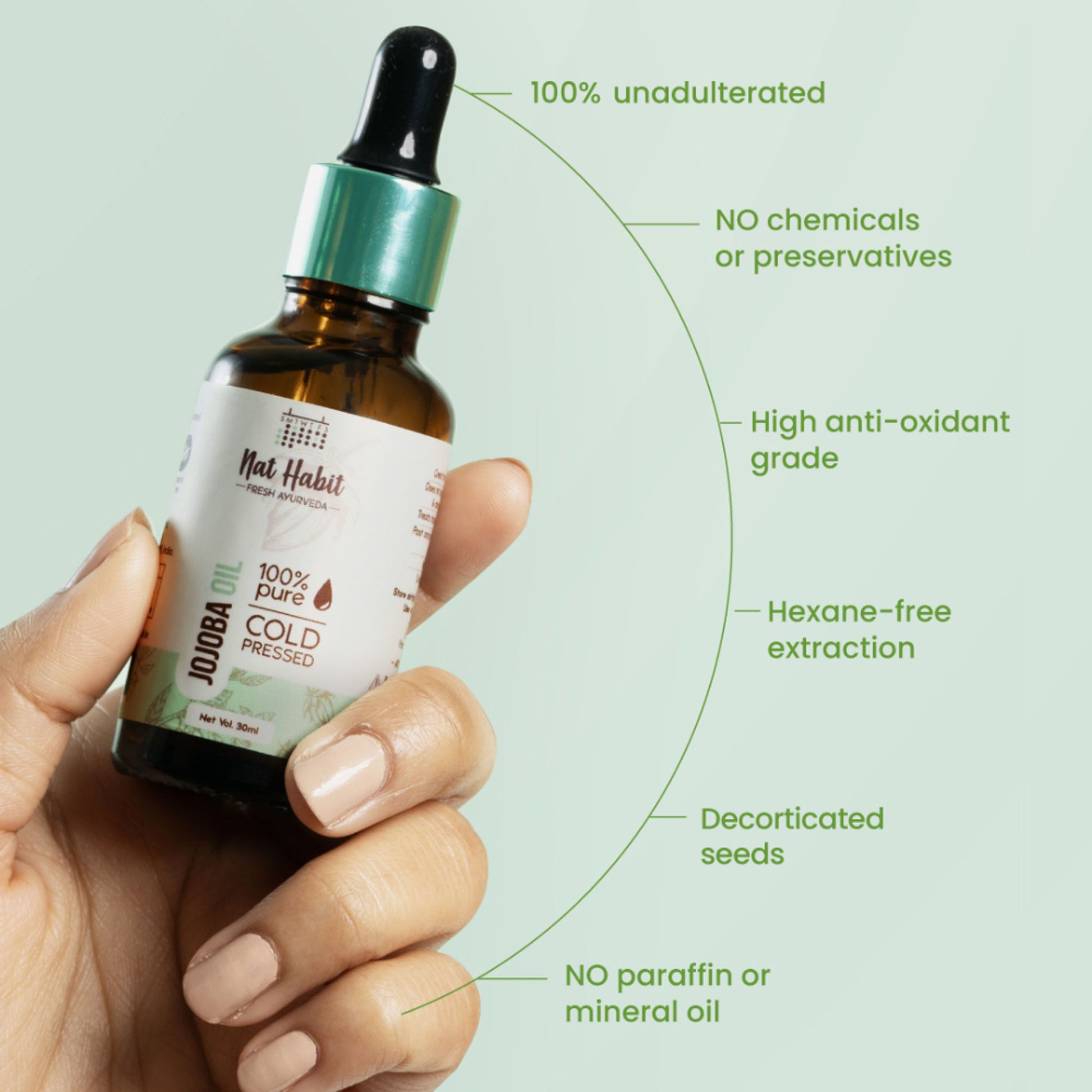 Nat Habit 100% Pure Cold Pressed Jojoba Oil