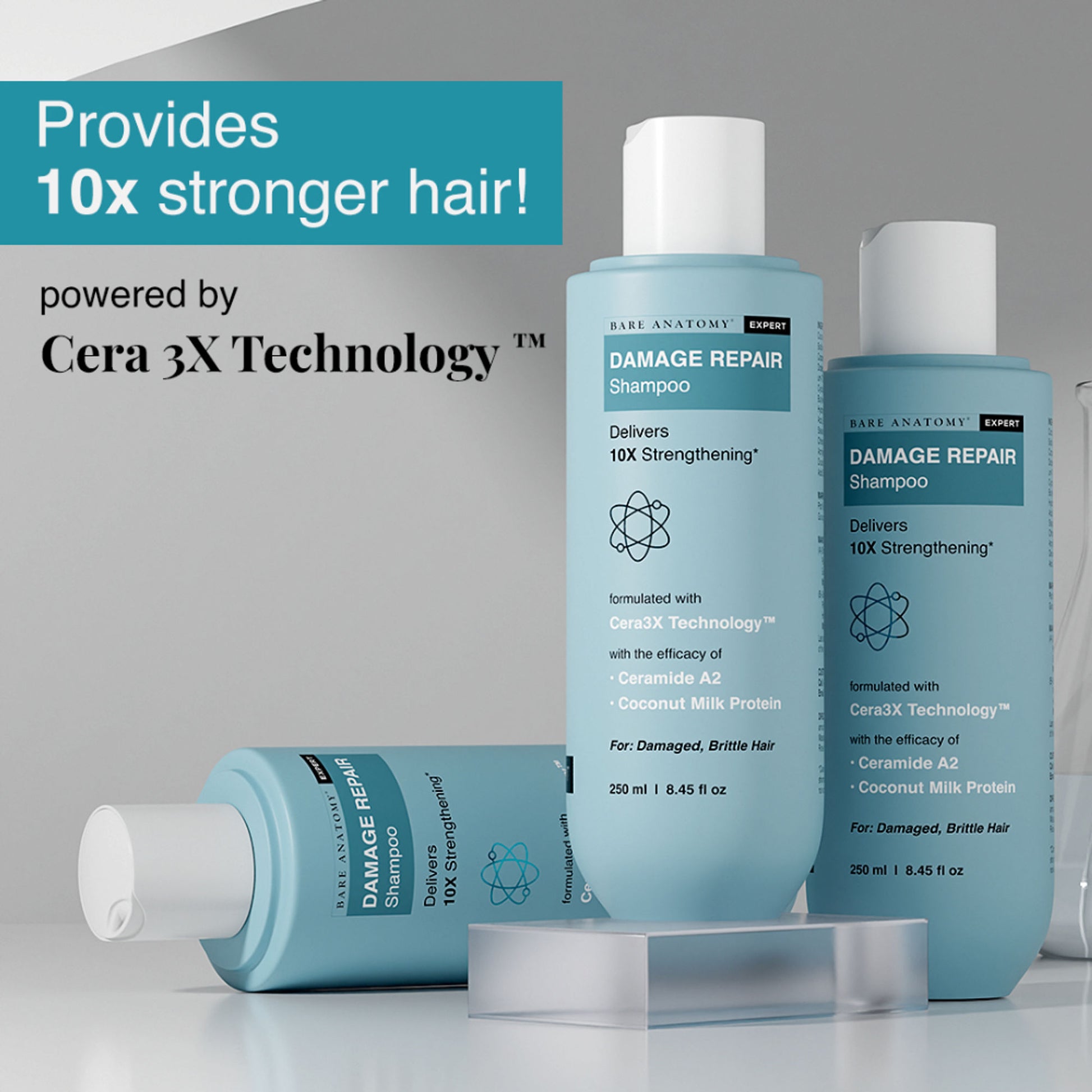 Bare Anatomy Damage Repair Shampoo for Damaged, Dry & Frizzy Hair Paraben & Sulphate Free Shampoo
