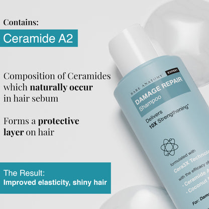 Bare Anatomy Damage Repair Shampoo for Damaged, Dry & Frizzy Hair Paraben & Sulphate Free Shampoo
