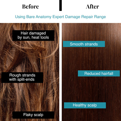 Bare Anatomy Damage Repair Shampoo for Damaged, Dry & Frizzy Hair Paraben & Sulphate Free Shampoo