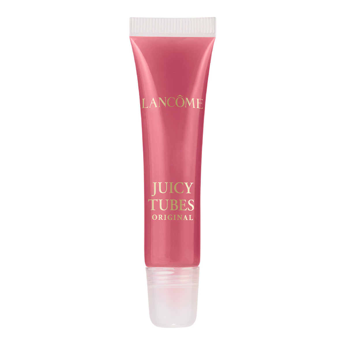Lancome Juicy Tubes lip gloss in shade Tickled Pink, ultra shiny and moisturizing lip gloss with a vibrant pink color.