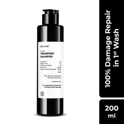Brillare Terabond Bond Repair Shampoo Repairs Damaged Hair Shampoo for Frizzy & Dry Hair
