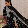 Dhiyona IE Ethnic Motifs Embroidered Pure Cotton Anarkali Kurta With Trouser And Dupatta
