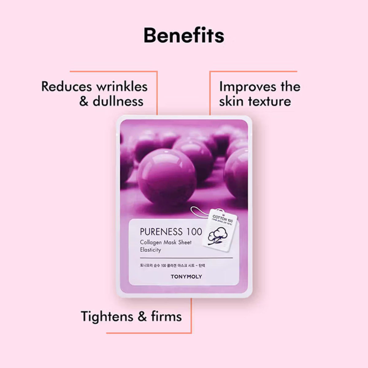 TONYMOLY Korean Pureness 100 Face Sheet Mask - Collagen