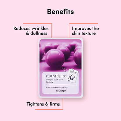 TONYMOLY Korean Pureness 100 Face Sheet Mask - Collagen