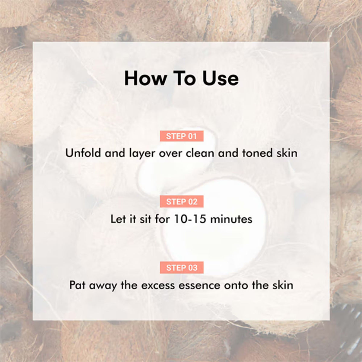 TONYMOLY Korean Fresh To Go Face Sheet Mask - Coconut
