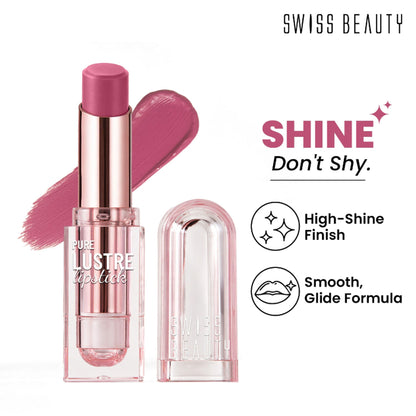 Swiss Beauty High Shine Finish Smooth Glide Pure Lustre Lipstick - 2 My Rose