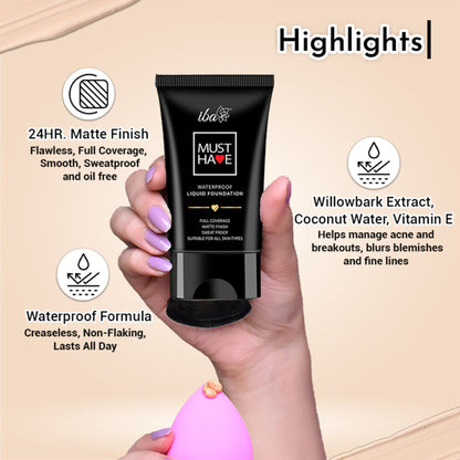 IBA Must Have Waterproof Liquid Foundation - Pure Ivory