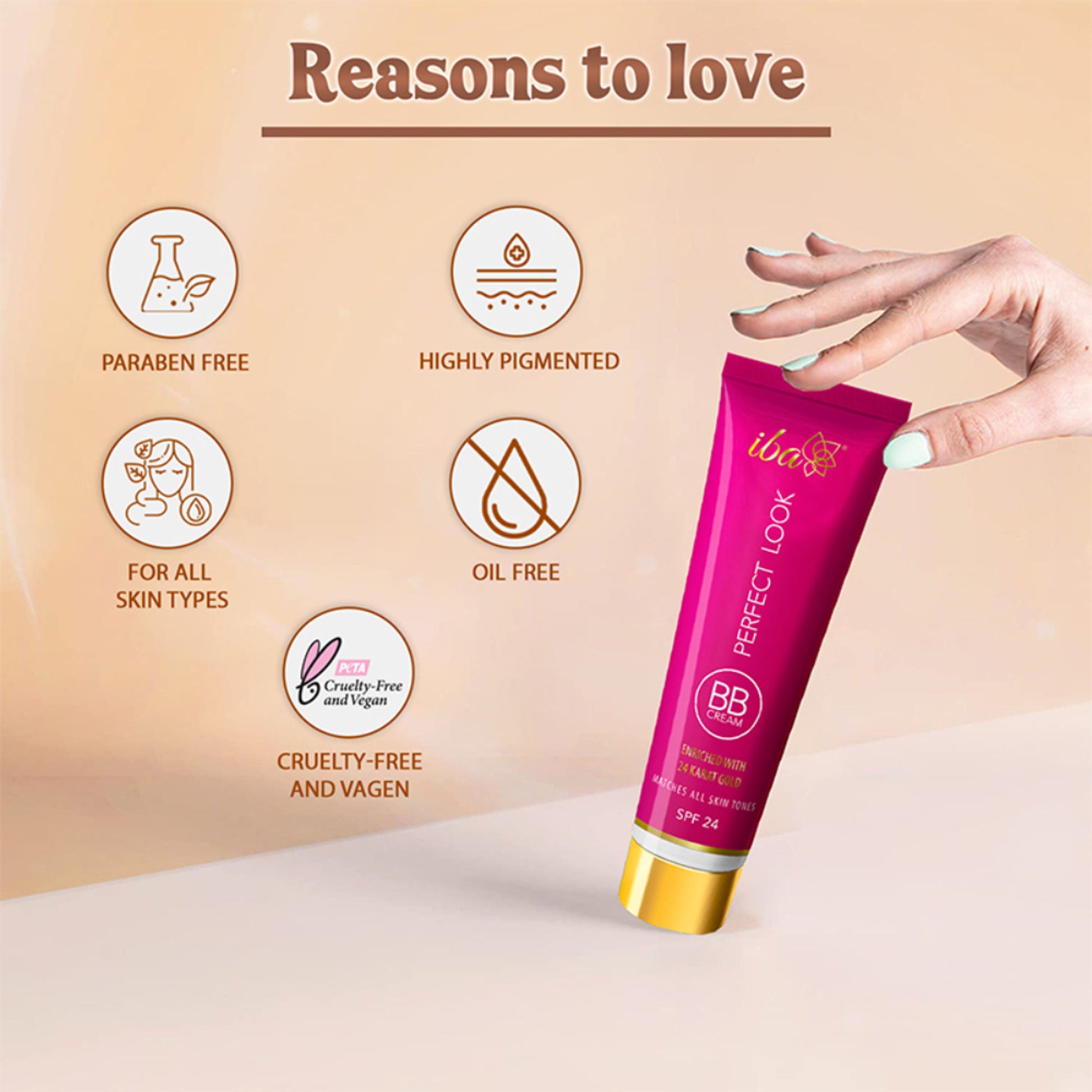 IBA Perfect Look Bb Cream With 24 Karat Gold (light Shade)