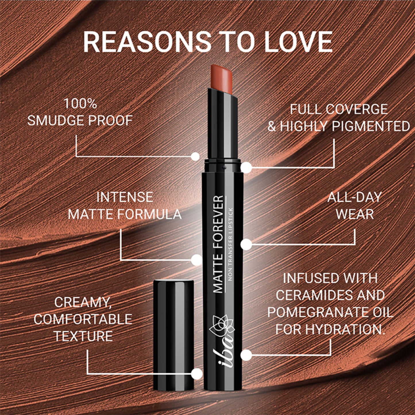 IBA Matte Forever Non-Transfer Lipstick - 02 Cappuccino