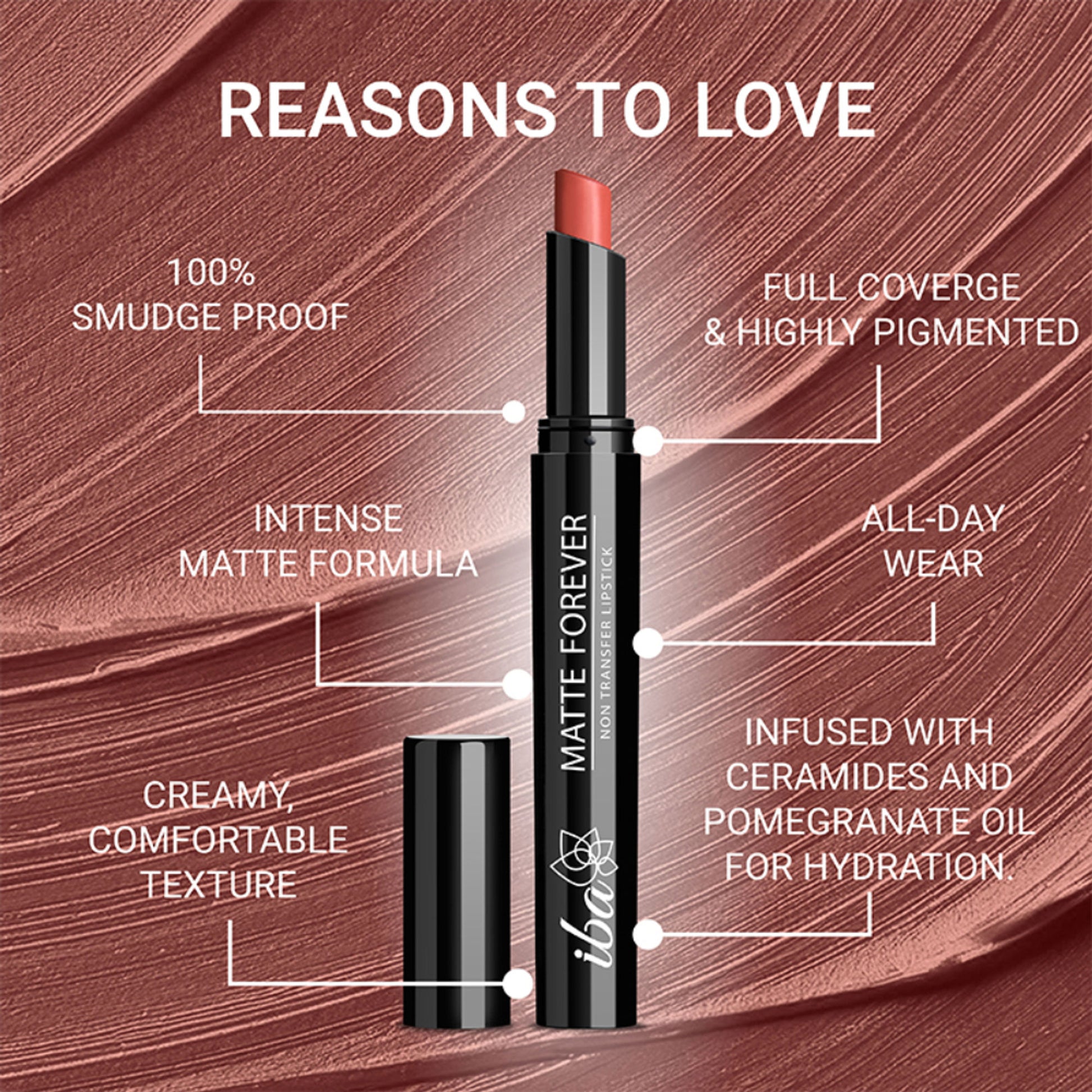 IBA Matte Forever Non-Transfer Lipstick - 03 Perfect Pout
