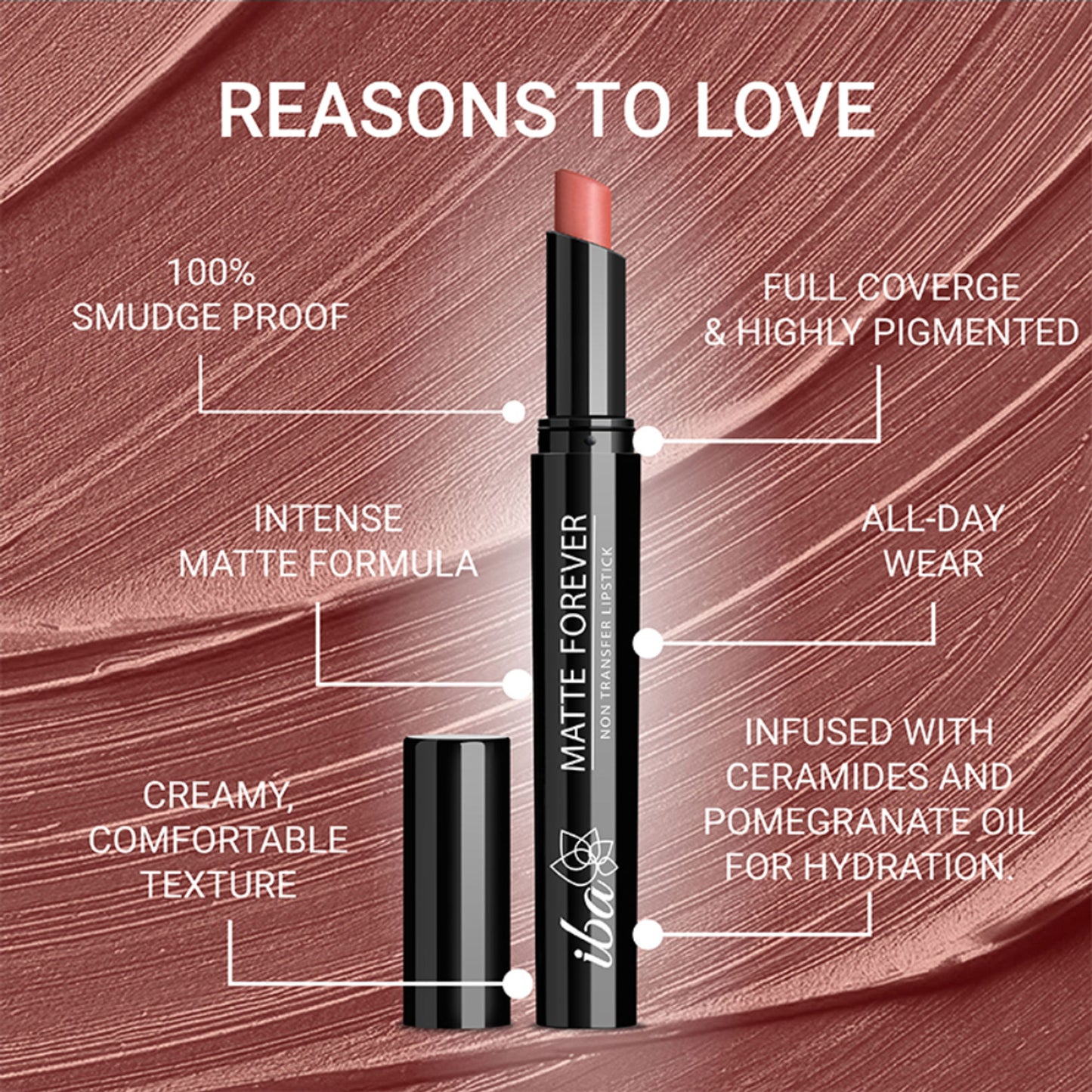 IBA Matte Forever Non-Transfer Lipstick - 04 Best Friend