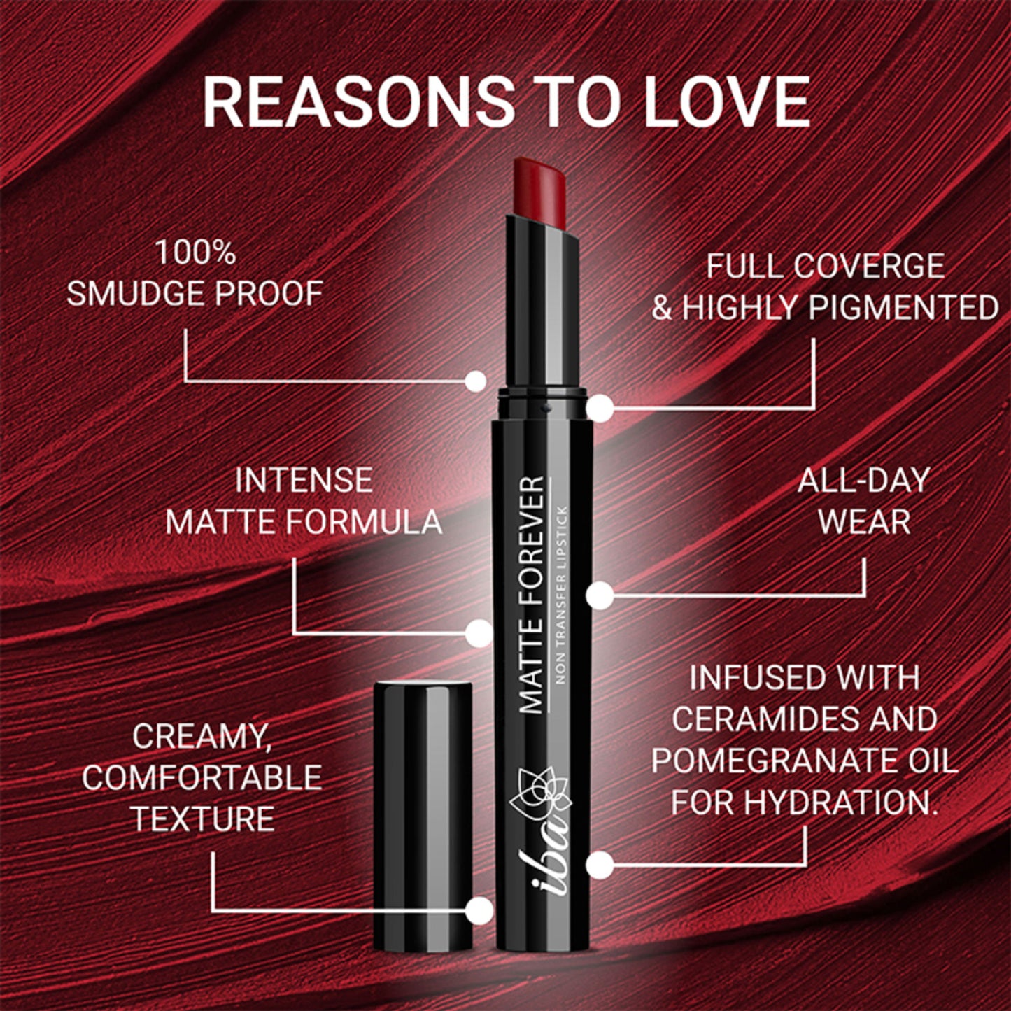 IBA Matte Forever Non-Transfer Lipstick - 07 Maroon Charm