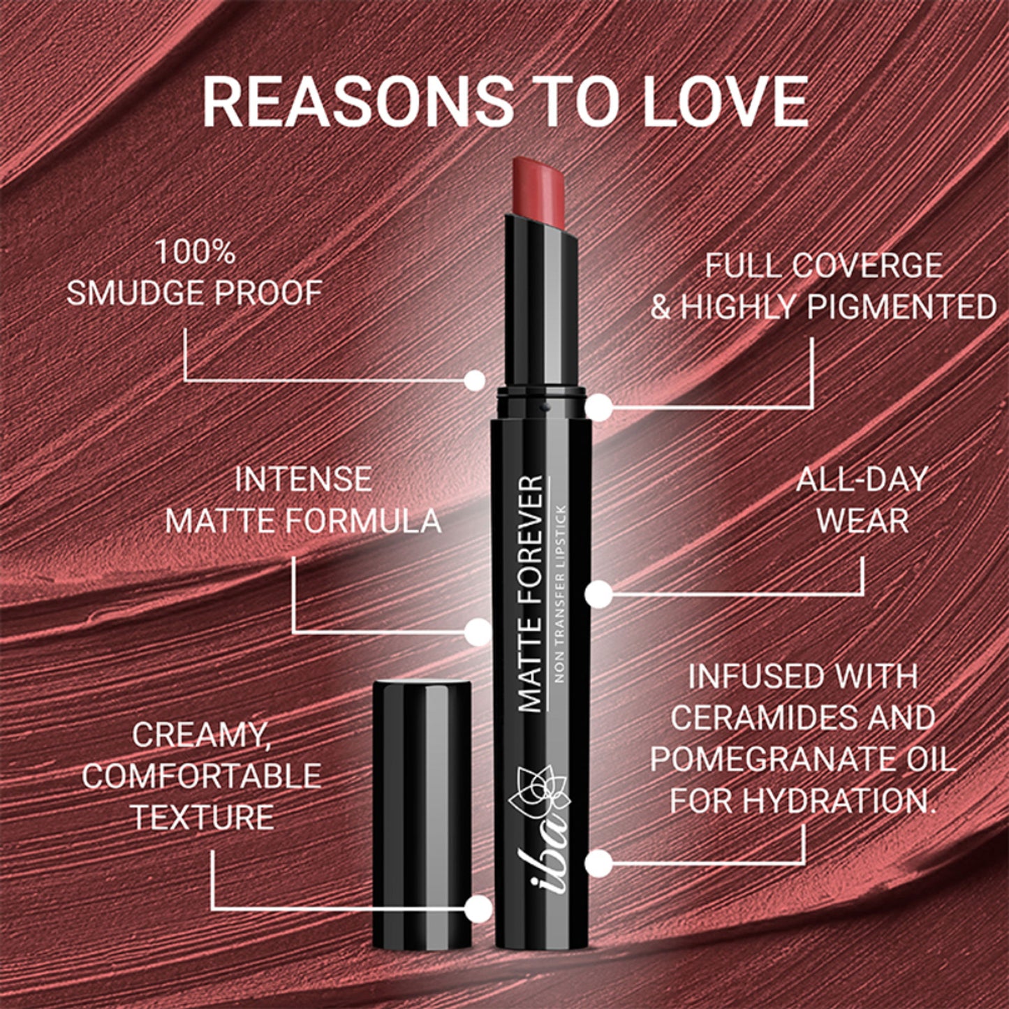 IBA Matte Forever Non-Transfer Lipstick - 09 Sweetheart