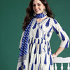 Dhiyona IE Ethnic Motifs Printed Angrakha Pure Cotton Kurta with Trousers & Dupatta