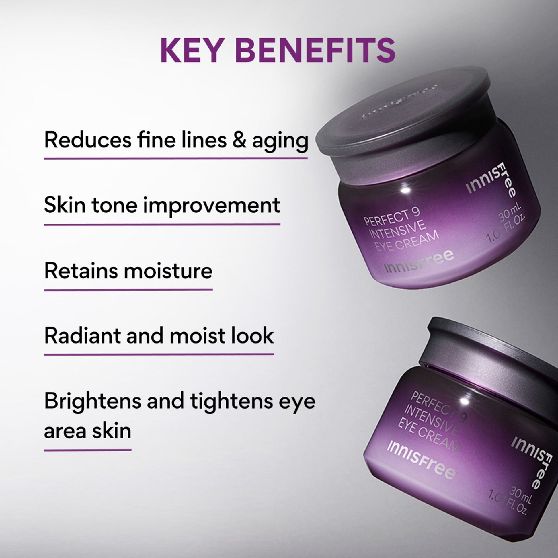 Innisfree Perfect 9 Repair Intensive Eye Cream - Anti-Aging & Wrinkle Care