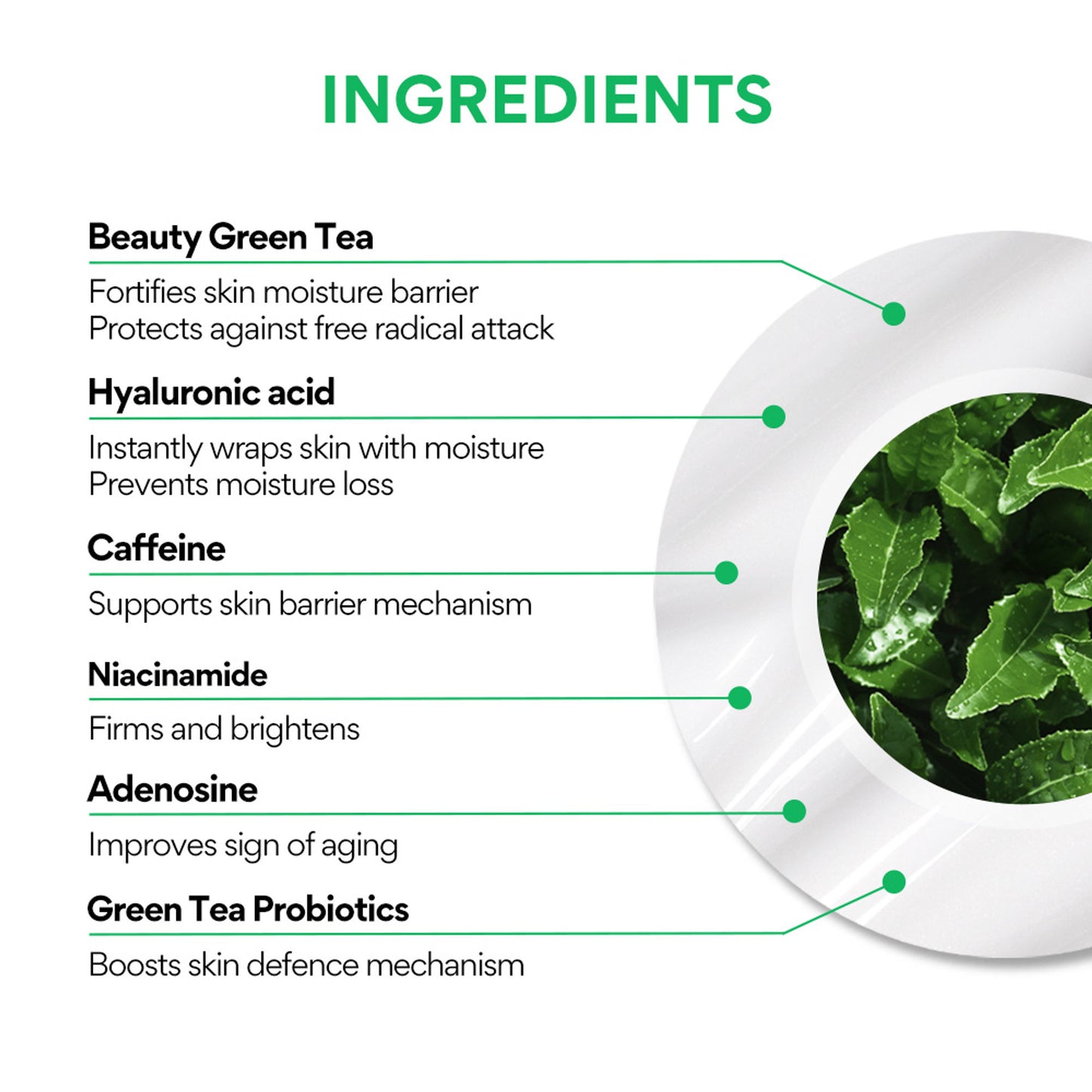 Innisfree Green Tea Hyaluronic Glow Eye And Face Ball For Reducing Puffiness