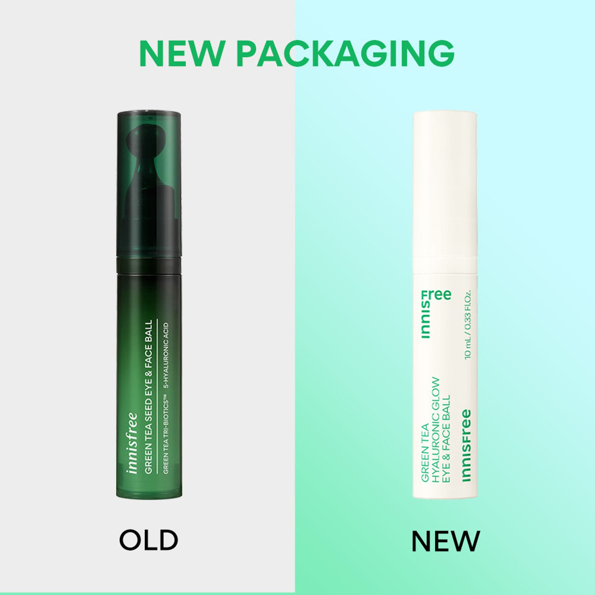 Innisfree Green Tea Hyaluronic Glow Eye And Face Ball For Reducing Puffiness