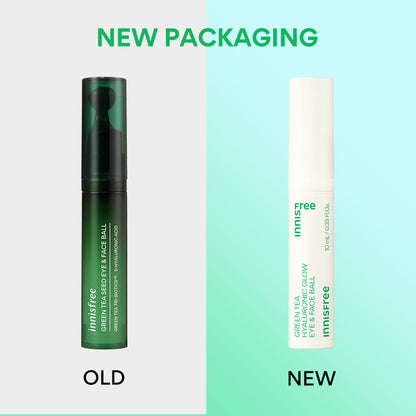 Innisfree Green Tea Hyaluronic Glow Eye And Face Ball For Reducing Puffiness