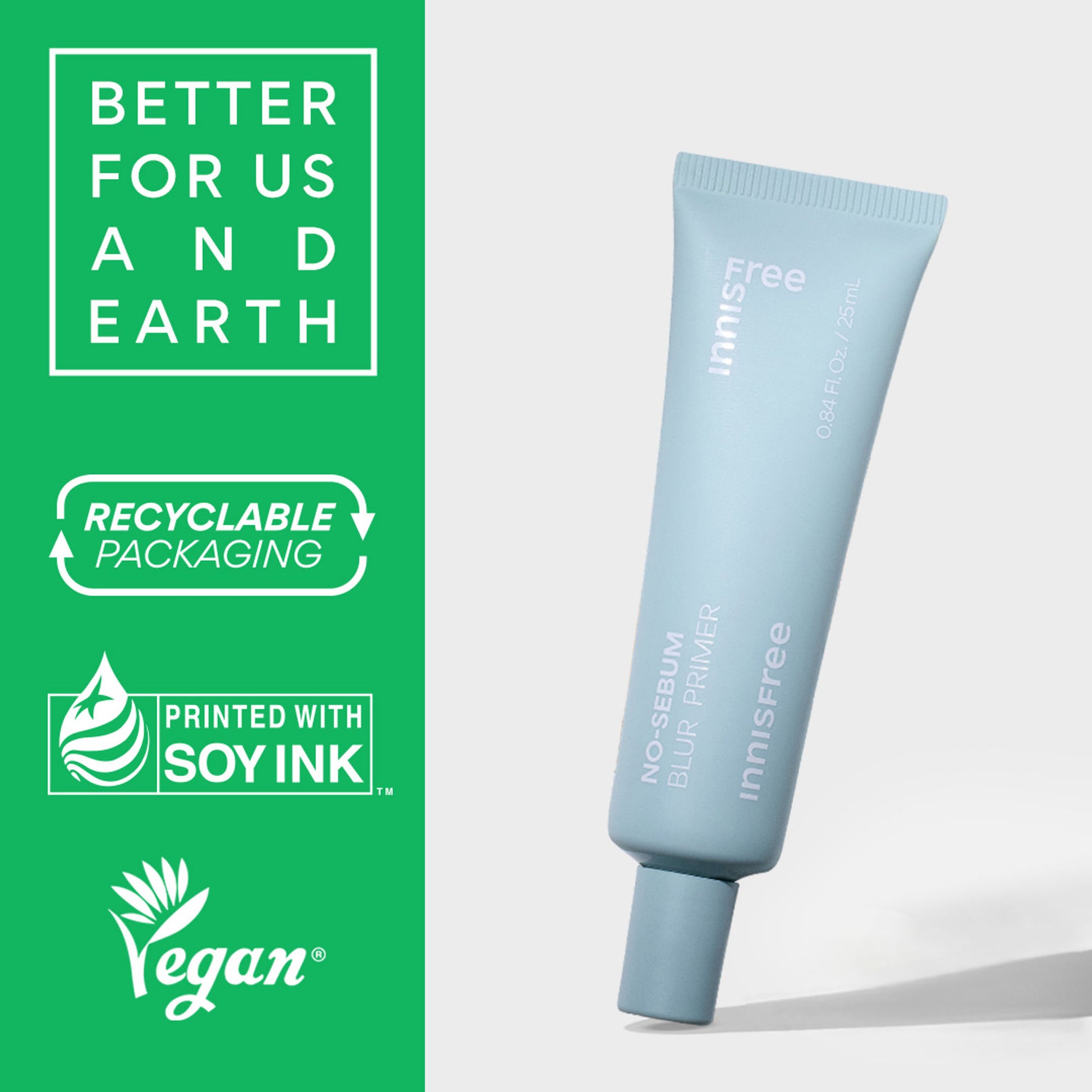 Innisfree No Sebum Blur Primer - Smooth Pore Coverage & Soft Base