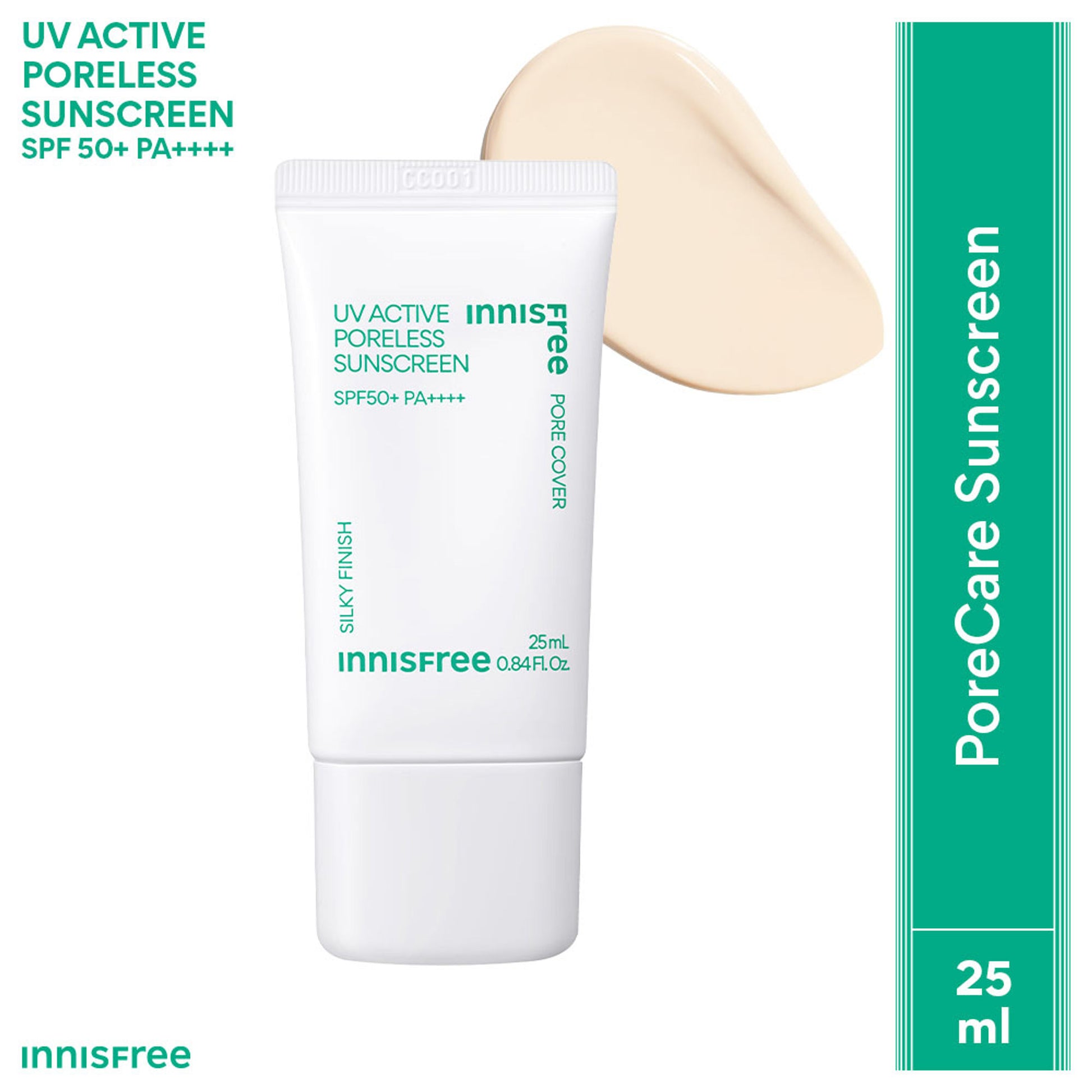 Innisfree UV Active Poreless Sunscreen SPF 50+ - Smooth Even Tone