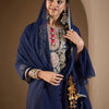 Indyancart IE Women Ethnic Motifs Yoke Design Regular Kurta with Trousers & Dupatta