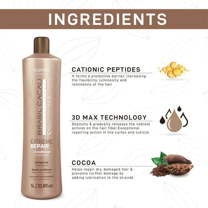 Cadiveu Brasil Cacau Extreme Repair Conditioner For Damaged Hair