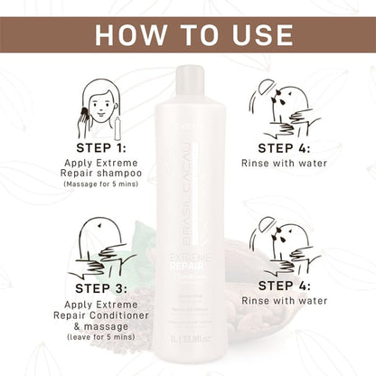 Cadiveu Brasil Cacau Extreme Repair Conditioner For Damaged Hair