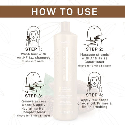 Cadiveu Brasil Cacau Anti Frizz Conditioner For Dry & Frizzy Hair