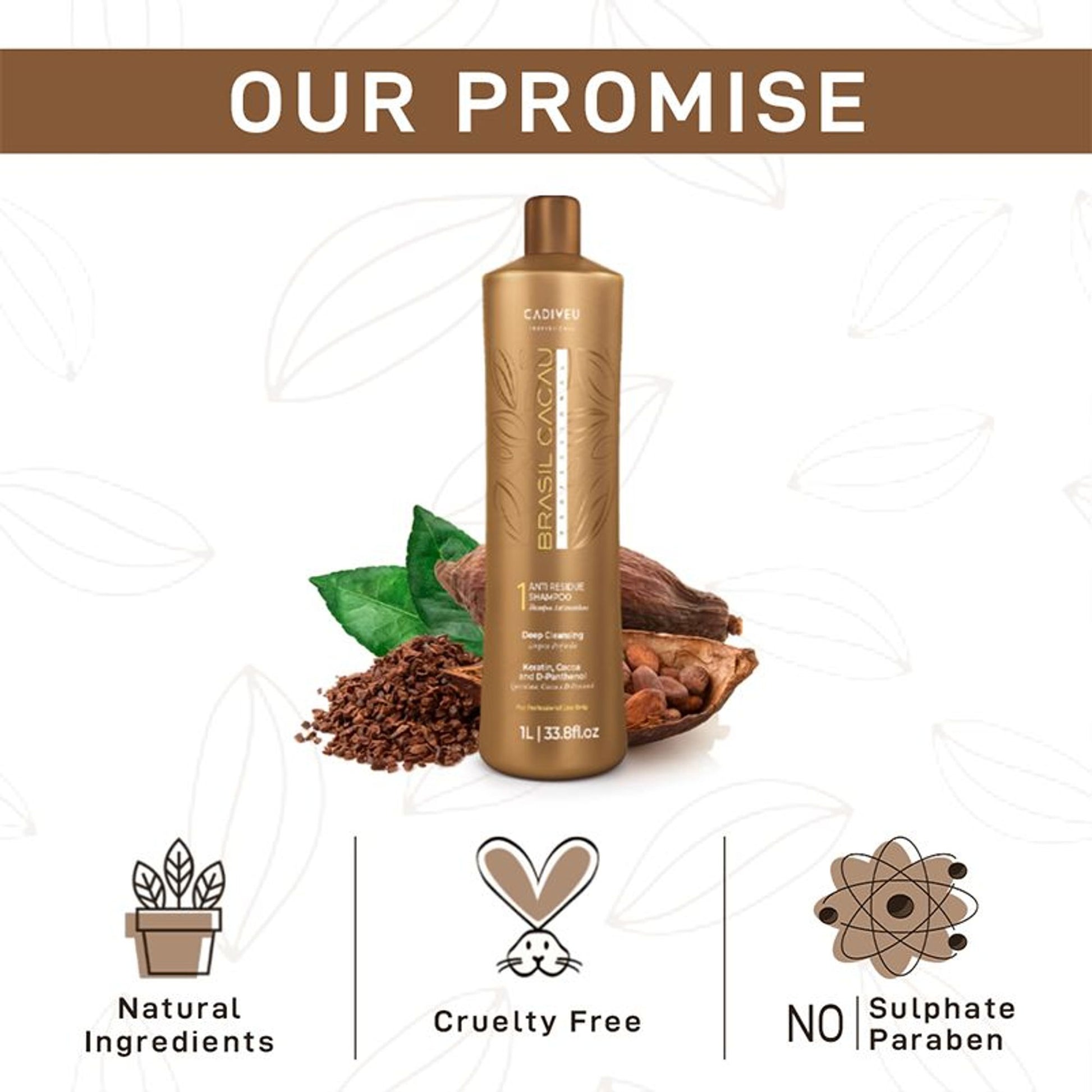 Cadiveu Brasil Cacau Anti Residue Shampoo For Professionally Treated Hair