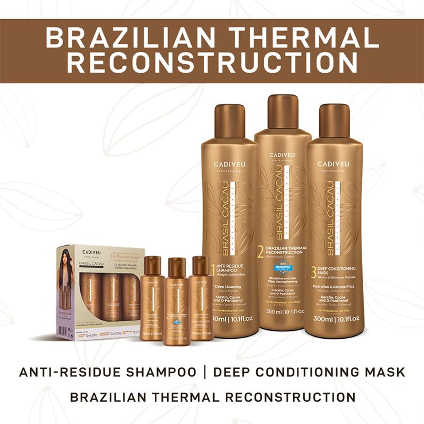 Cadiveu Brasil Cacau Brazilian Thermal Reconstruction Hair Mask For Frizzy Hair