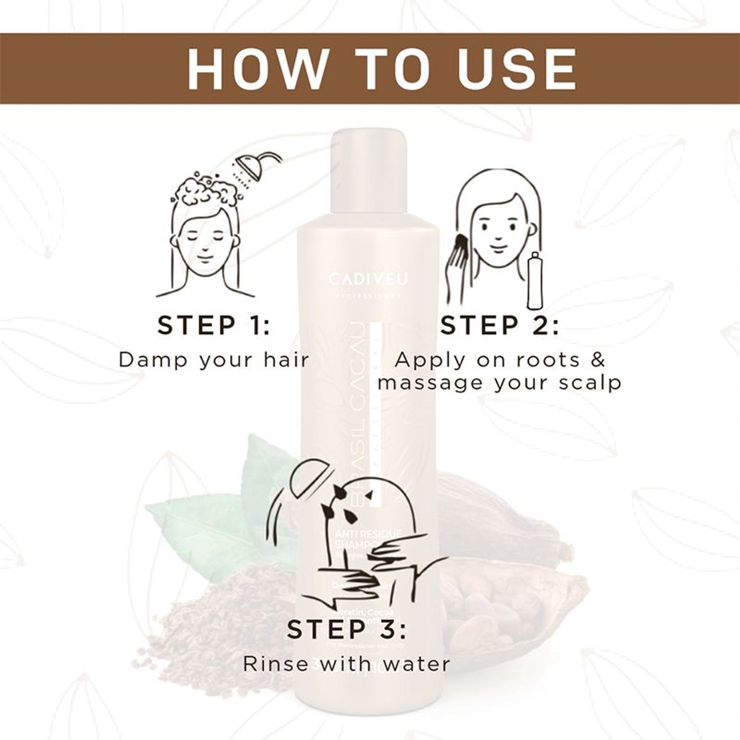 Cadiveu Brasil Cacau Anti Residue Shampoo For Professionally Treated Hair