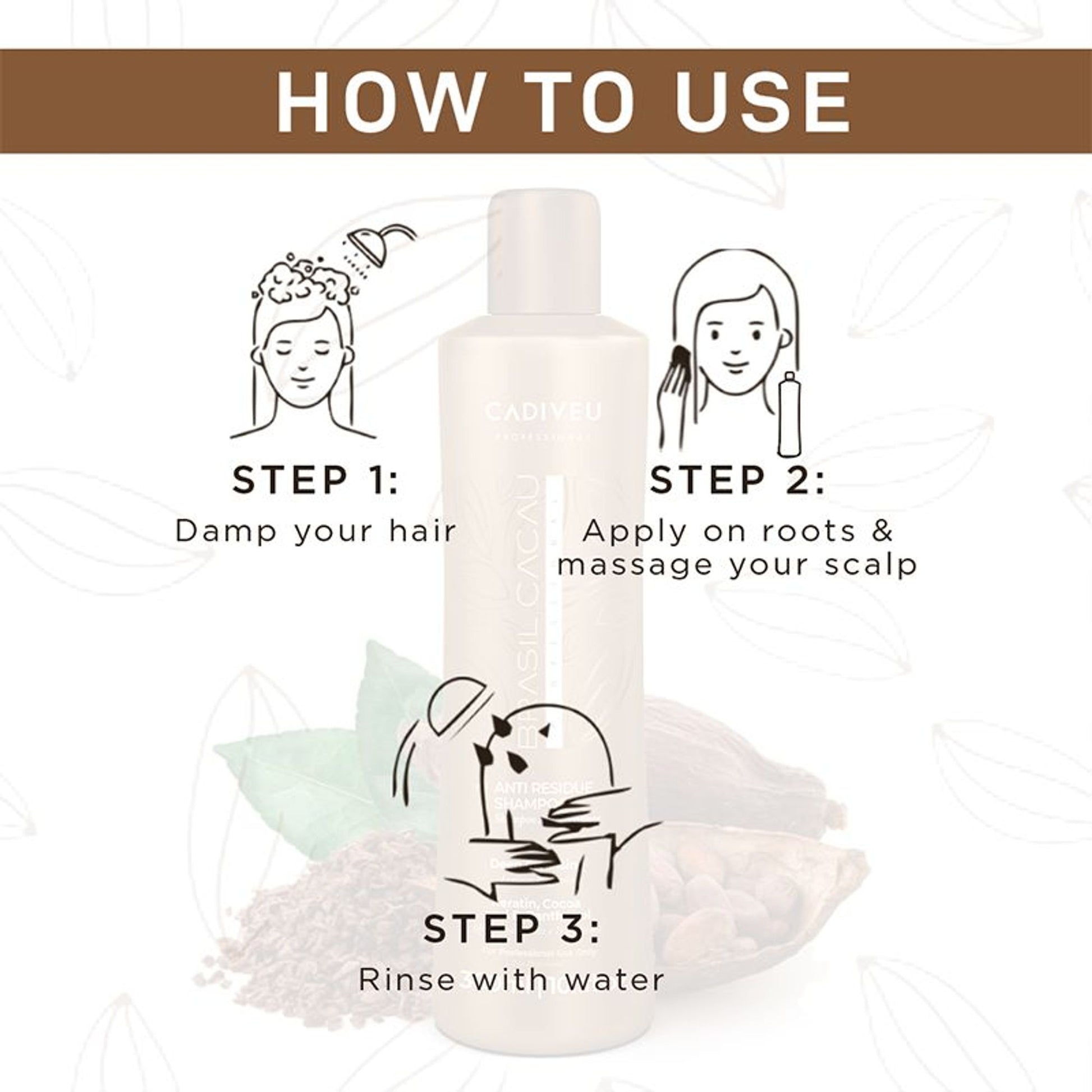 Cadiveu Brasil Cacau Anti Residue Shampoo For Professionally Treated Hair
