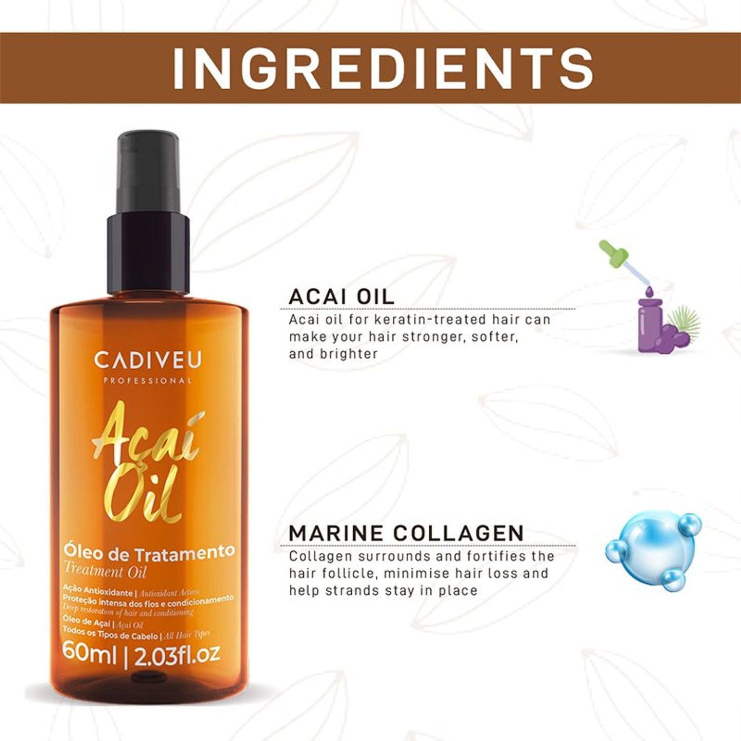 Cadiveu Acai Oil Hair Serum For Dry & Frizzy Hair