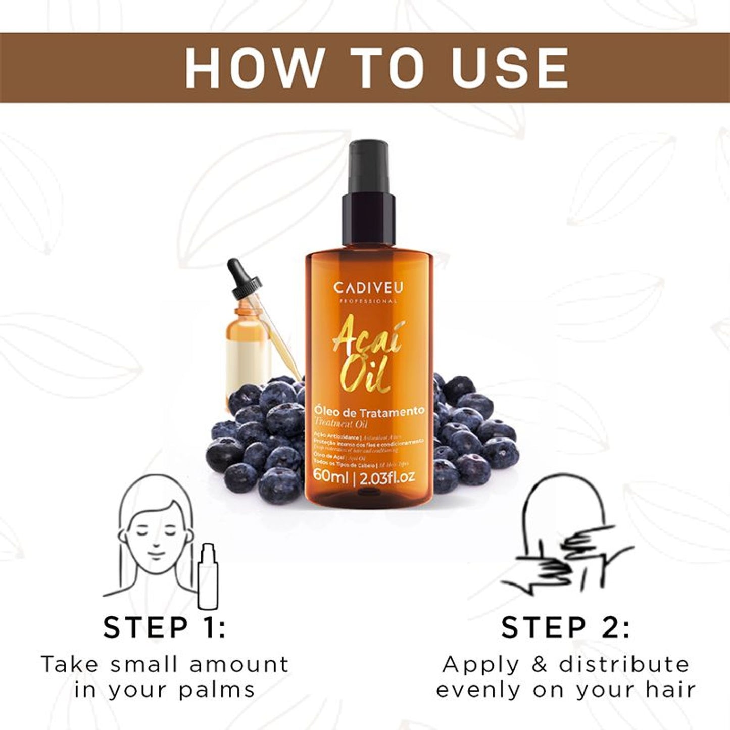 Cadiveu Acai Oil Hair Serum For Dry & Frizzy Hair
