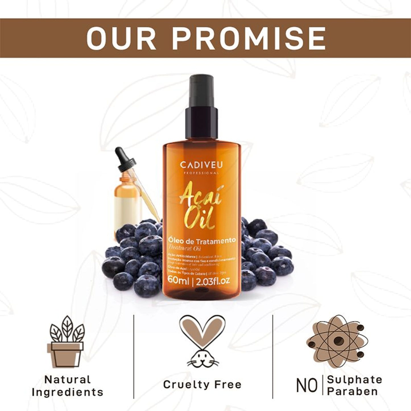 Cadiveu Acai Oil Hair Serum For Dry & Frizzy Hair
