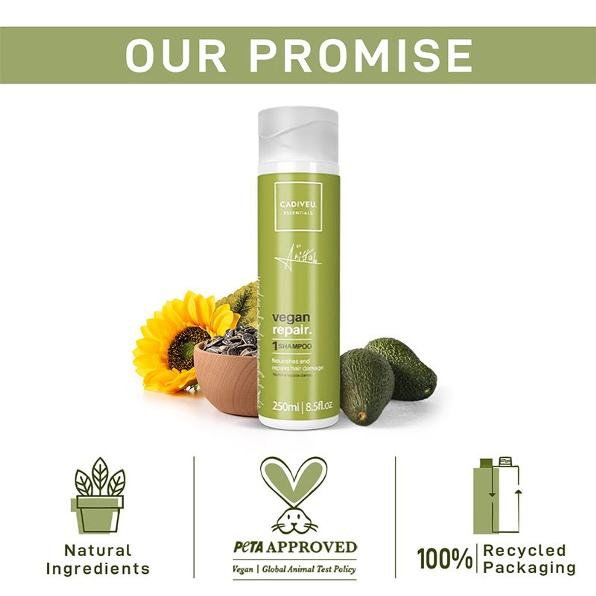 Cadiveu Vegan Repair Shampoo For Damaged Hair