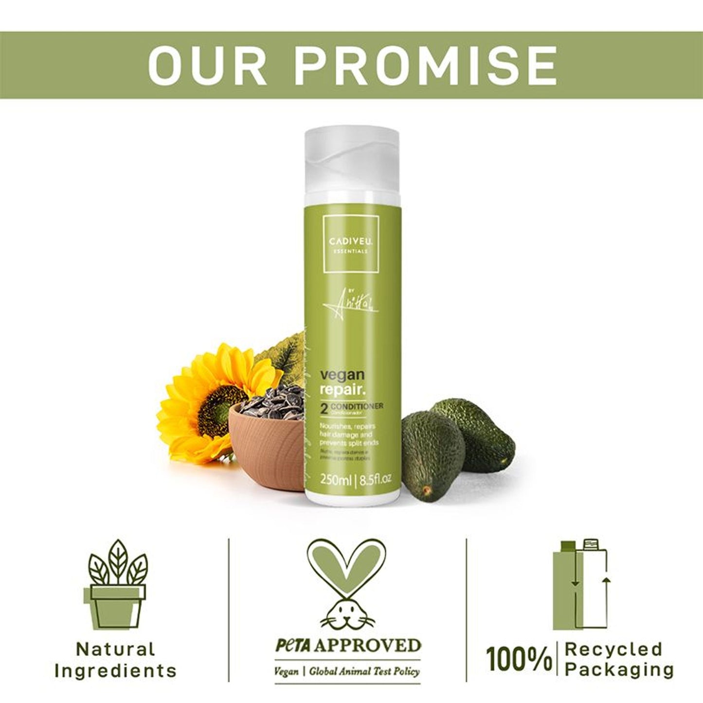 Cadiveu Vegan Hair Conditioner For Damaged Hair